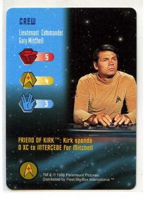 Star Trek TCG - Paramount 1996 - Lieutenant Commander Gary Mitchell - Crew - Rare