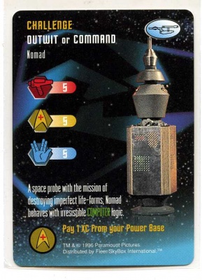 Star Trek TCG - Paramount 1996 - Nomad - Challenge - Outwit or Command - Very-Rare