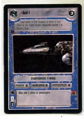 Star Wars CCG Premiere Limited - Decipher 1995 - Gold 1 - Starships - Light Side - Rare