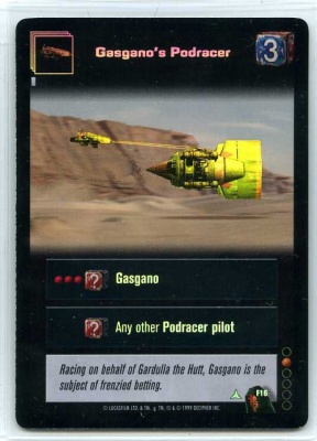 Star Wars Young Jedi CCG Menace of Darth Maul Foil - Decipher 1999 - NM-MT - F16 - Gasgano's Podracer - Common