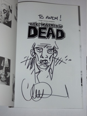 The Walking Dead Graphic Novels Vol 1 to 9 - Image - VFN- to VFN+ - Incl Charlie Adlard Autograph and Drawing