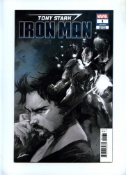 Tony Stark Iron Man #1 - Marvel 2018 - Connecting Party Virgin Variant Cover