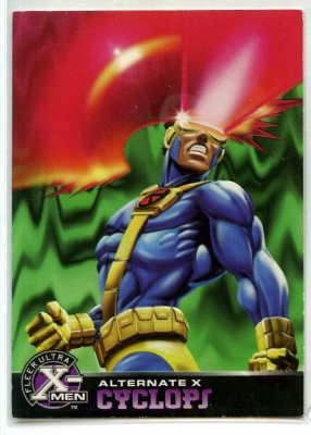 X-Men All Chromium Ultra Embossed Card - #7 - 1995 - Cyclops