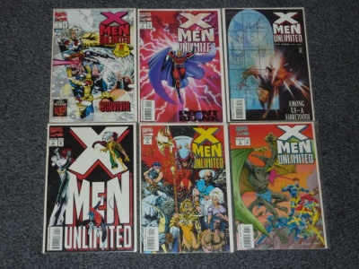 X-Men Unlimited #1 to #6 - Marvel 1993 - Complete 6 Comic Run