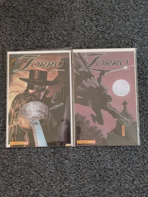 Zorro #1 #2 - Dynamite 2008 - #1 Mike Mayhew Cvr - #2 Matt Wagner Cvr